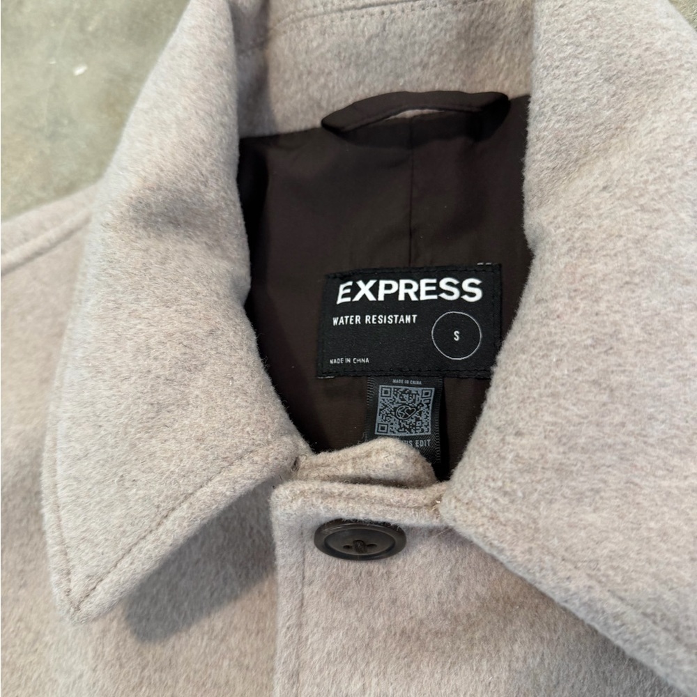 Express Tan Wool-Blend Trucker Jacket - Picture 7 of 12